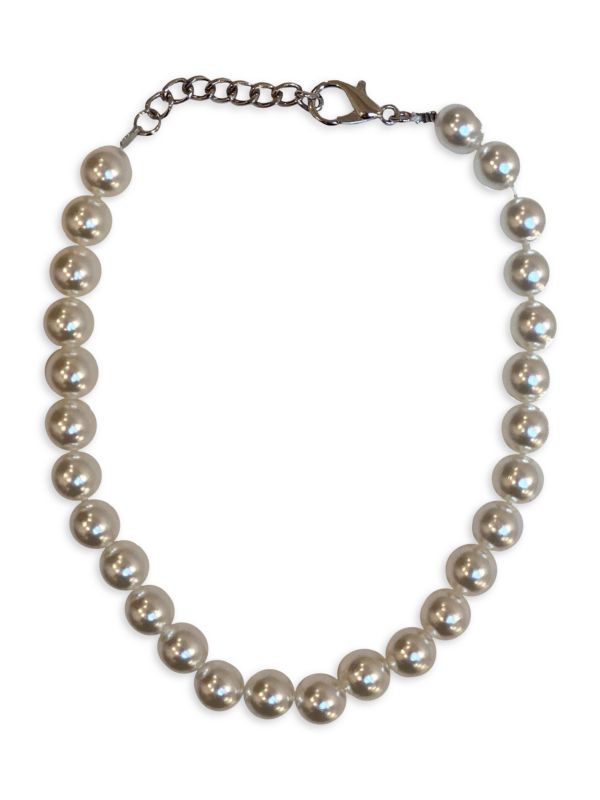 Bark by Dog Faux Pearl Dog Necklace